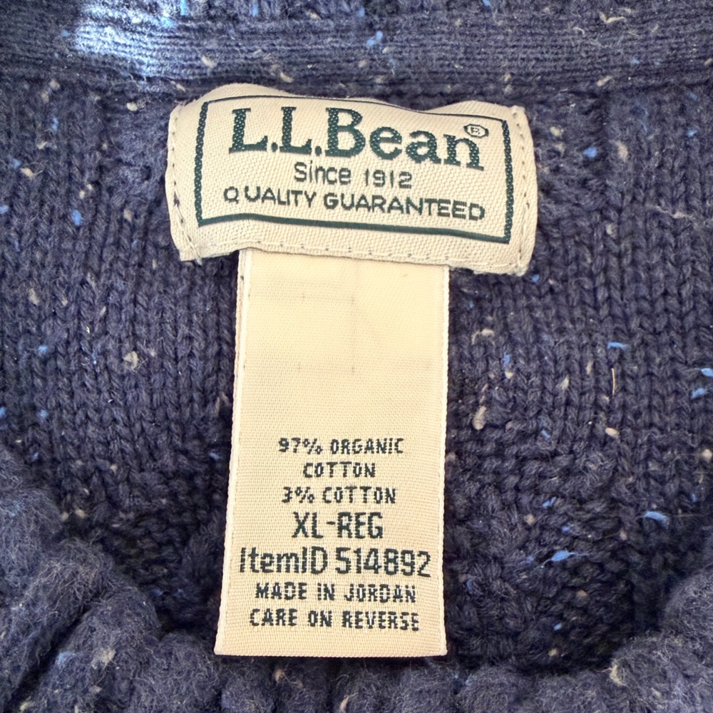 L.L. Bean Navy Speckled Sweater